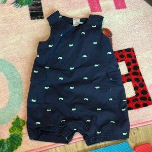 Carter's Navy Blue Whale Print One Piece